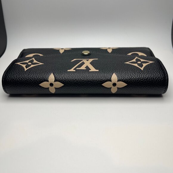 LOUIS VUITTON RFID Bicolor Monogram Empreinte Leather Sarah Wallet - Preowned - Picture 3 of 16